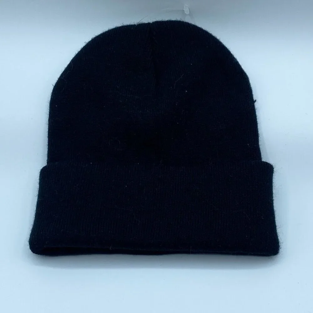 Urban Outfitters Embroidered LOVE Knit Beanie Black Unisex OS NWOT